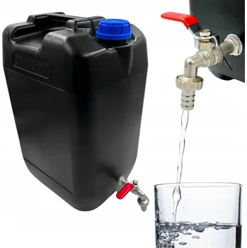 Kanystr Kanystr TradeMotion 25 l s kovovým kohoutkem, černý