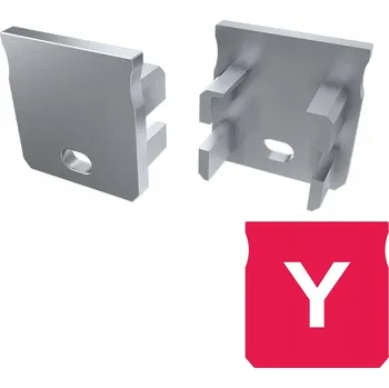 LED lišta ŠEDÁ ZÁSUVKA Y s otvorem - Hliníkový profil LUMINES