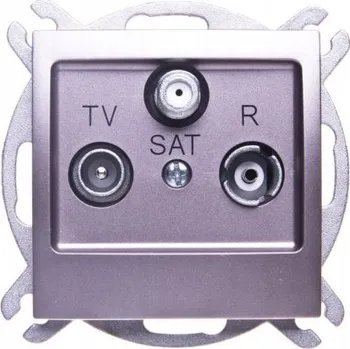 Elektrická zásuvka Anténní zásuvka nástěnná Ospel stříbrná