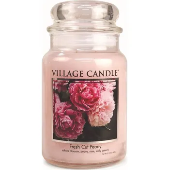 Svíčka Village Candle – Vonná svíčka ve skle Fresh Cut Peony, velká