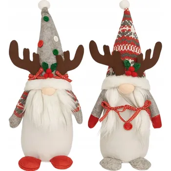 Vánoční dekorace Vánoční skřítek gnóm pod stromeček, hračka, Mikuláš, dekorace, 39 Cm