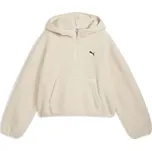 Dámská mikina PUMA WARDROBE ESS OVERSIZED POLAR FLEECE HOODIE 632048-87 BÍLÁ M