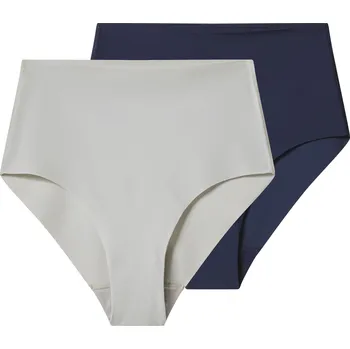 Kalhotky esmara® Dámské bezešvé tvarující kalhotky, 2 kusy (navy modrá / šedá, XS (32/34))