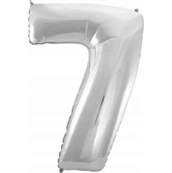 Balónek Fóliový balónek B&C Číslice 7 stříbrná, 92 cm