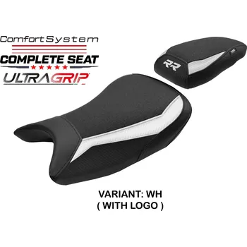 Sedlo na kolo TPZ Italia Kompletní sedlo BMW S 1000 RR 19-25 Varel Ultragrip Comfort potah sedla: s logem WH (white)