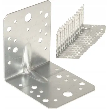 Úhloměr Úhelník tesařský spojovací 105x105x90x1,5 25 ks POZINK POLSKÝ