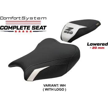 Sedlo na kolo TPZ Italia Kompletní sedlo Kawasaki Z 900 17-24 Liaka Comfort snížené potah sedla: s logem WH (white)
