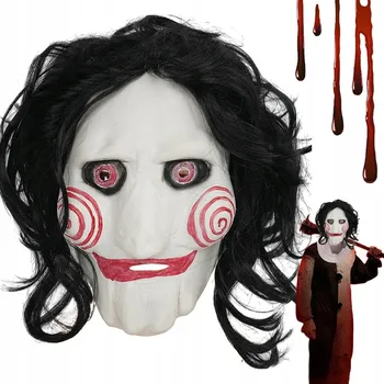 Pleťová maska Maska na obličej MASKA HOROR NA HALLOWEEN latexová bílá