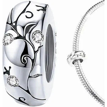 Přívěsek CHARMS PŘÍVĚSEK STŘÍBRNÝ VĚTVIČKY KULATÝ - STŘÍBRO