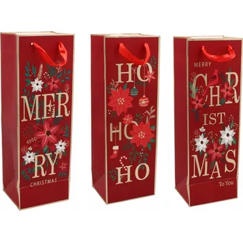 Dárková taška Dárková Taška na víno Christmas To You 36×12×10 cm - mix