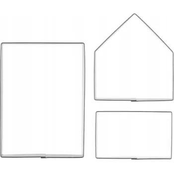 Vykrajovátko 3x Vykrajovátka VÁNOČNÍ DOMEČEK CHALUPKA formičky na cukroví, perníčky