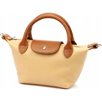 Vera Pelle shopper kabelka z pravé kůže hnědá