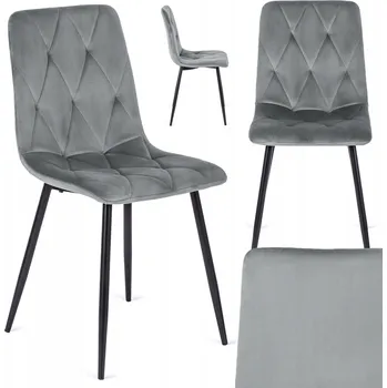 Jídelní židle Židle Mebel Elite šedý velur 1 ks