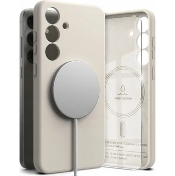 Pouzdro na mobilní telefon Zadní Kryt Ringke pro Samsung Galaxy S25+ béžový