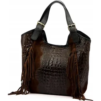 Kabelka Vera Pelle kabelka z pravé kůže hnědá