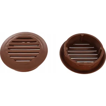 Obraz POLSKÝ Větrací mřížka do skříněk, průměr 50 mm, VYSOKÁ, TMAVĚ HNĚDÁ, 100