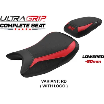 Sedlo na kolo TPZ Italia Kompletní sedlo BMW S 1000 RR 19-25 Varel Ultragrip snížené potah sedla: s logem RD (red)