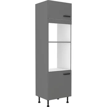 Vysoká skříň na troubu a mikrovlnku Antracit