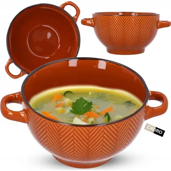 Šálek na vývar Cadro Miska na polévku s uchy 680 ml