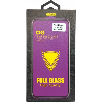 Tvrzené Sklo OG Premium Glass - pro Apple iPhone 12 Pro Max, černé