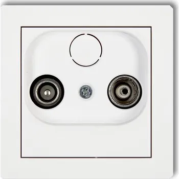 Elektrická zásuvka Anténní zásuvka nástěnná Karlik bílá