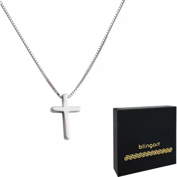 Náhrdelník Dámský stříbrný náhrdelník KŘÍŽEK kostka stříbro 925