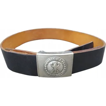 Opasek PEVNÝ KOŽENÝ OPASK NĚMECKÉ ARMÁDY 90CM Použitý