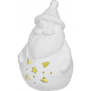 Vánoční dekorace Mikuláš Dekorativní figurka s LED světýlky Svítící vánoční