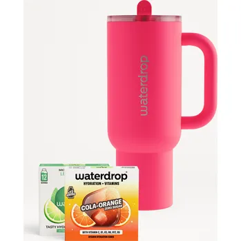 Instantní nápoj Waterdrop Set Explorer Neonově Růžová COLA ORANGE + LEMON-LIME