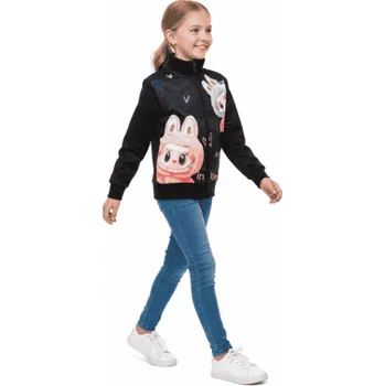 Dívčí mikina KUGO DÍVČÍ MIKINA PT2527 TMAVĚ MODRÁ Velikost: 146, Barva: Tmavě modrá