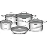 Sada nádobí G21 Gourmet Miracle s cedníkem, 9 dílů, nerez/greblon