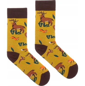 Dámské ponožky KABAK Ponožky BO Lesní Zvířata 36-41 vícebarevné, velikost 36-40