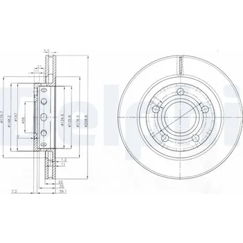 Brzdový kotouč Brzdový kotouč DELPHI BG3525