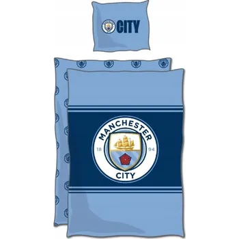 Povlečení OBOUSTRANNÉ POVLEČENÍ MANCHESTER CITY 140x200 POVLEČENÍ MANCITY F.C. ORIGINÁL