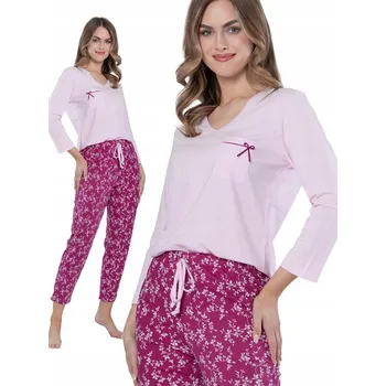 Dámské pyžamo Pyžamo Leveza 1634 Elif Kr/R M-2Xl L lilarůžová