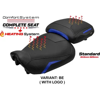 Sedlo na kolo TPZ Italia Kompletní vyhřívané sedlo Yamaha Tracer 9 / 9 GT 21-24 Naha Comfort standard potah sedla: s logem BE (blue)