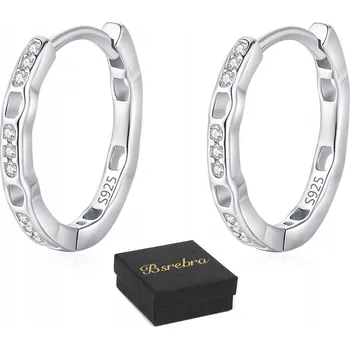 Náušnice Stříbrné Náušnice RYZOST 925 KOLEČKA RÁFKY STŘÍBRO KOLEČKA se zirkony Dámské