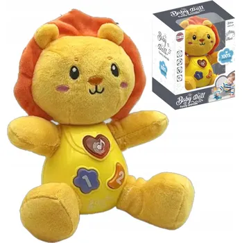 plyšák PLYŠOVÁ HRAČKA INTERAKTIVNÍ LEV PLYŠÁK SE ZVUKY, SVĚTLEM A UKLIDŇUJÍCÍMI MELODIEMI