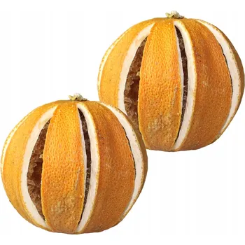 Svícen Dekorace na svíčky - sušené celé pomeranče oranžové