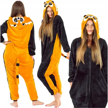 Dámské pyžamo TEPLÉ DÁMSKÉ PYŽAMO MÝVAL DÁREK KIGURUMI OVERAL POHODLNÝ OUTFIT XL