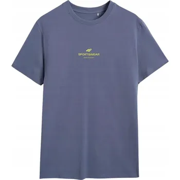 Pánské tričko Tričko Pánské tričko klasického střihu 4F s malým potiskem, bavlna, vel. XL