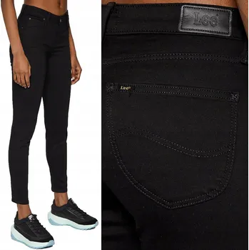 Dámské džíny LEE SCARLETT SKINNY JEANS "BLACK RINSE" - Úzké džíny, černá barva, W28 L33
