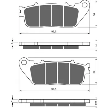 Autodíl Brzdové destičky GOLDFREN 277 S33 STREET REAR