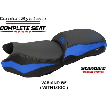 Sedlo na kolo TPZ Italia Kompletní sedlo BMW R 1250 GS 19-23 Paphos Comfort standard potah sedla: s logem BE (blue)