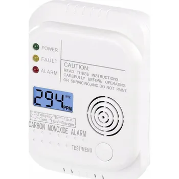 Detektor CO Detektor oxidu uhelnatého s LCD displejem, bílý
