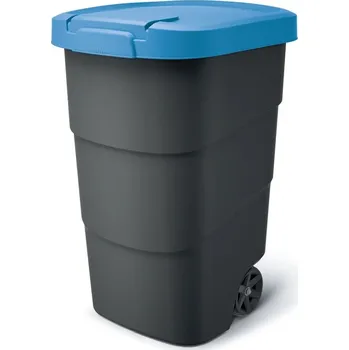 Popelnice Popelnice Prosperplast Wheeler 90 l antracit s modrým víkem