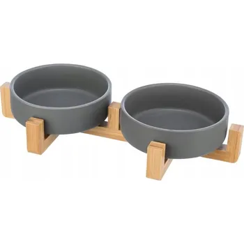 Miska pro psa Sada dvou keramických misek Trixie šedá 0,3 l