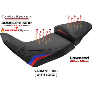 Sedlo na kolo TPZ Italia Kompletní vyhřívané sedlo Honda Africa Twin/ADV Sport 1100 20-25 Asmara Comfort snížené potah sedla: s logem RDB (red-blue)