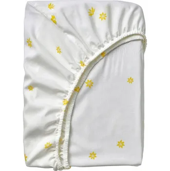 Prostěradlo IKEA SKOGSDUVA Prostěradlo s květinami bílé 90x200 cm Bavlna viskóza