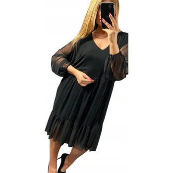 Dámské šaty Genesy šaty pro běžné nošení, elegantní midi střih, velikost 52